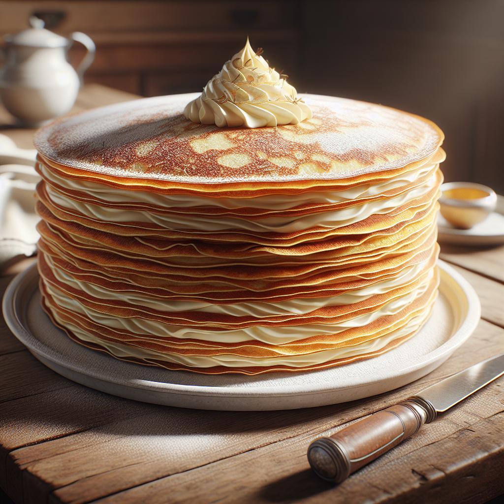 Torta de crepes dulces