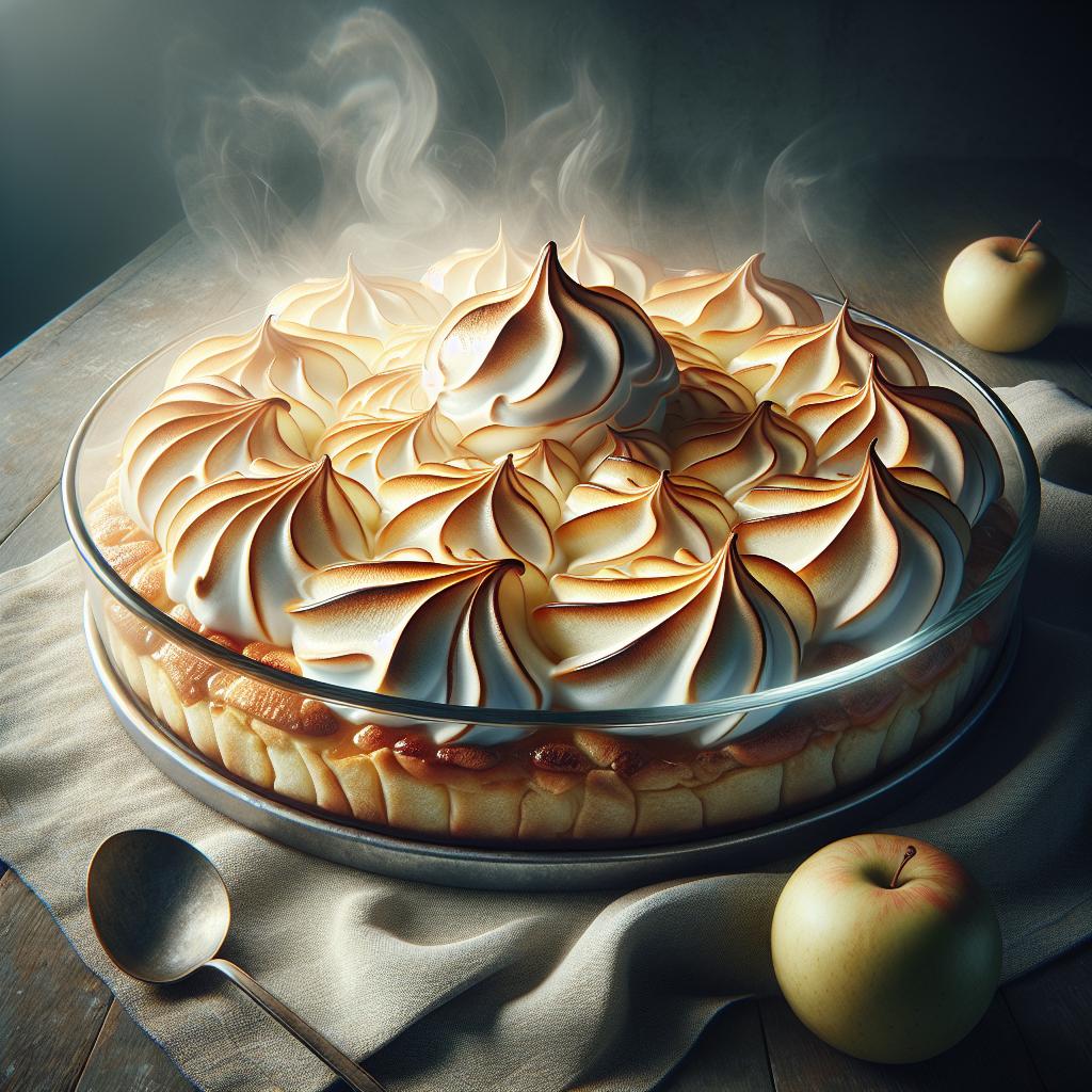Tarta de manzana meringada