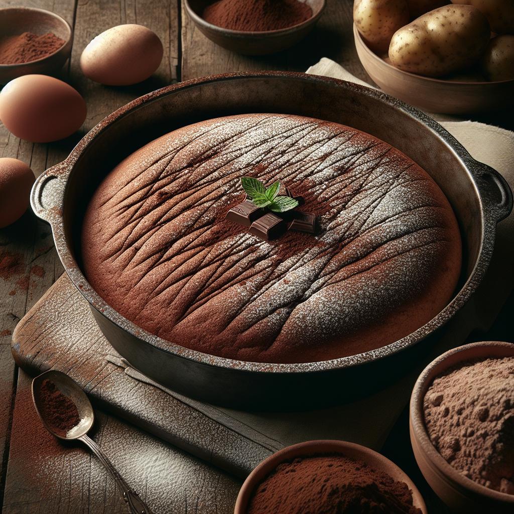 Torta de patatas al cacao