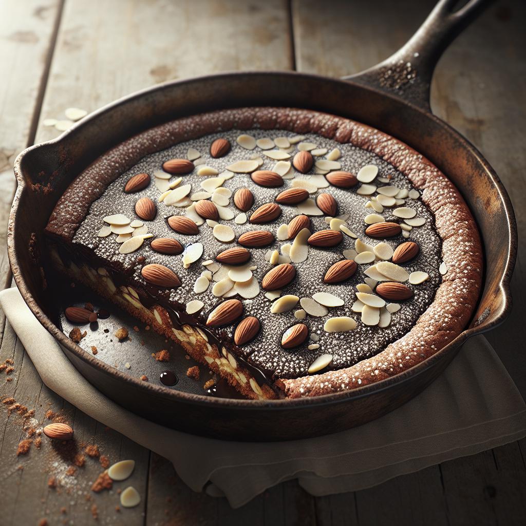 Torta fría de almendras y chocolate
