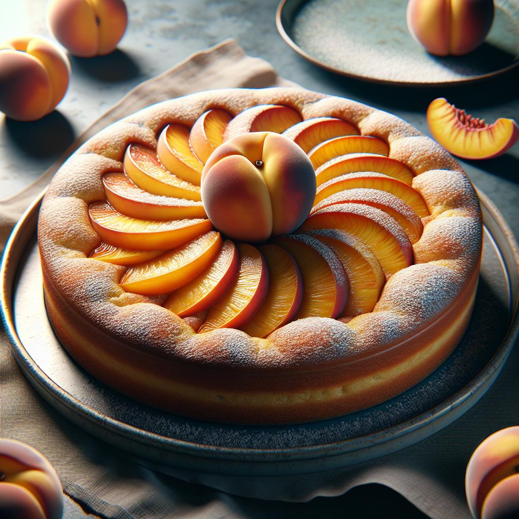 Torta golosa de duraznos