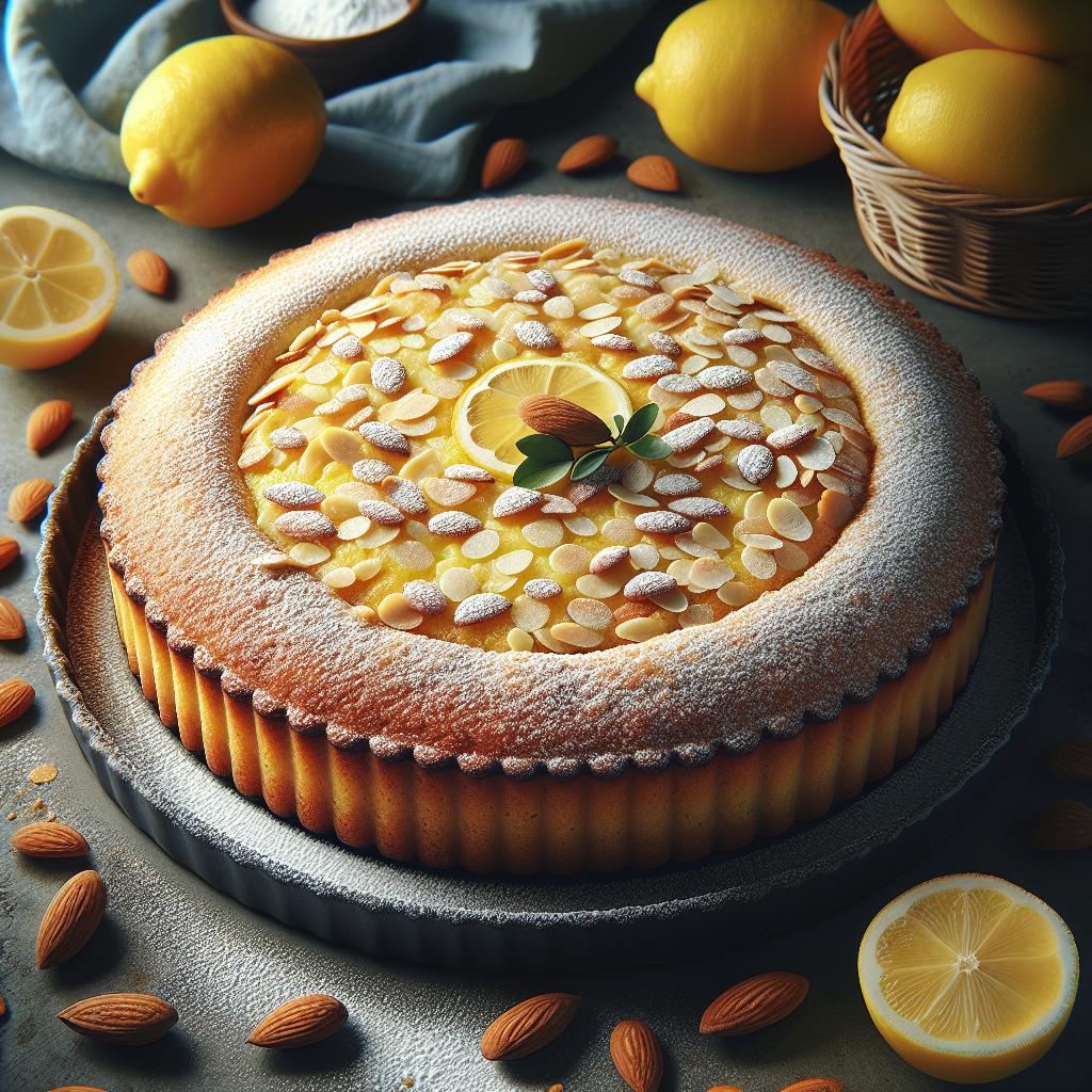 Torta de limón y almendras