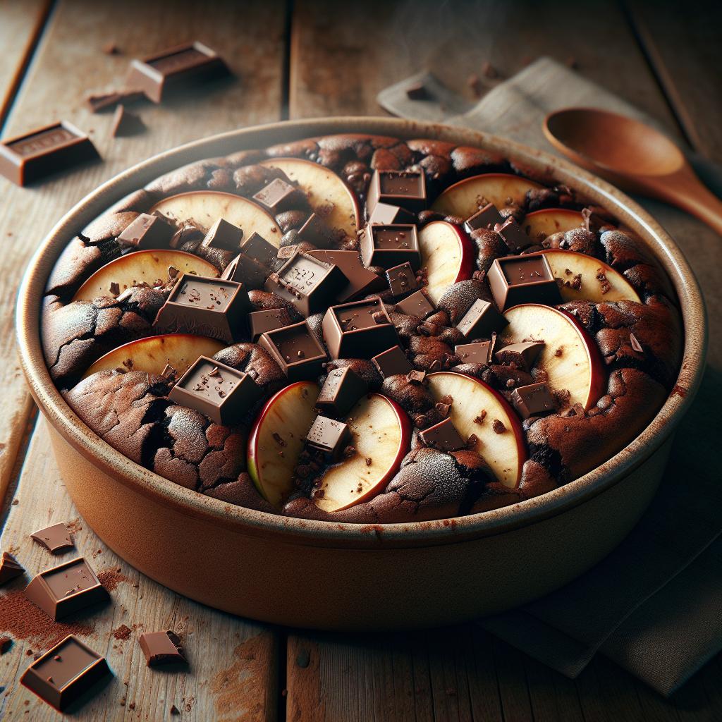 Torta de manzanas y chocolate