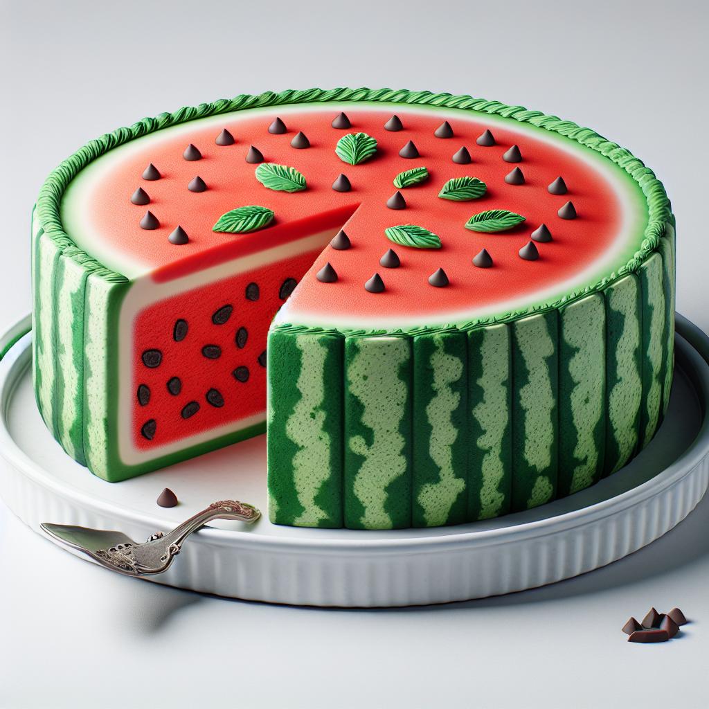 Torta moderna all'anguria