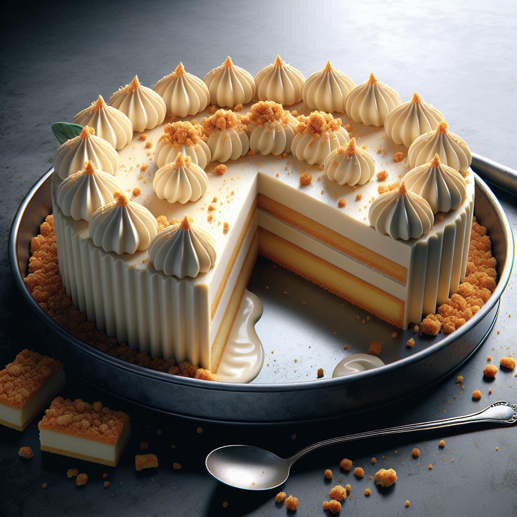 Tarta mousse de vainilla