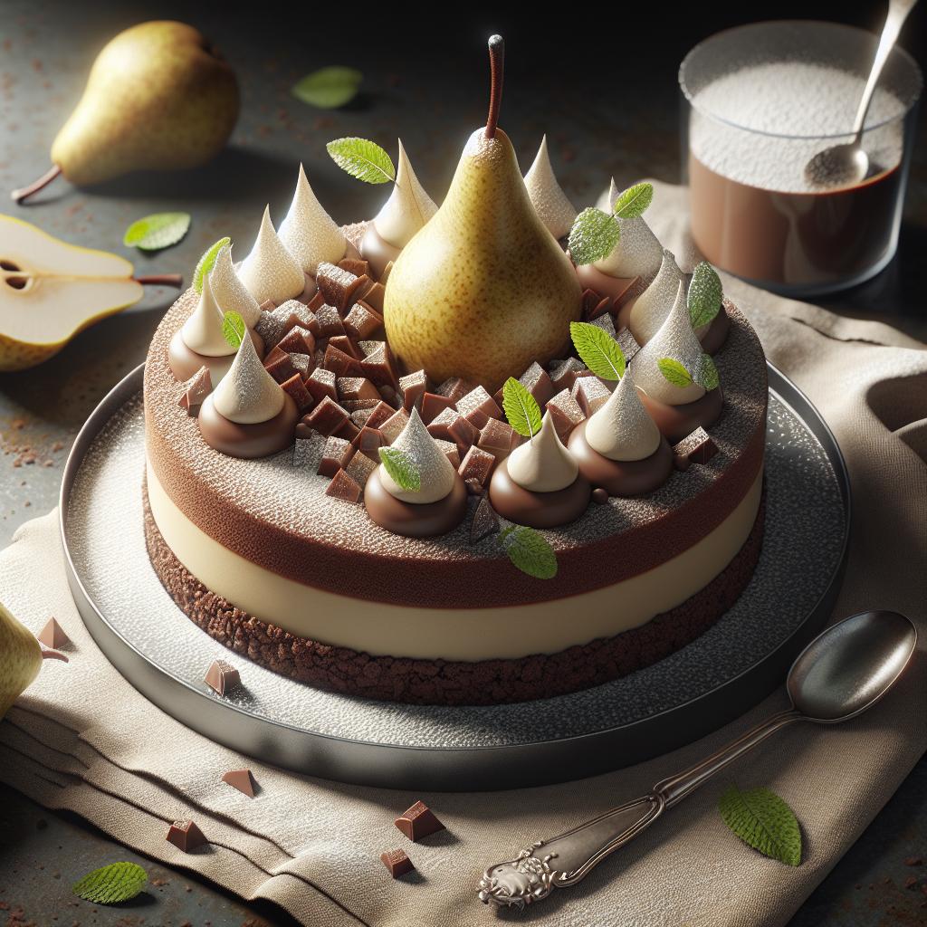 Torta mousse peras y chocolate