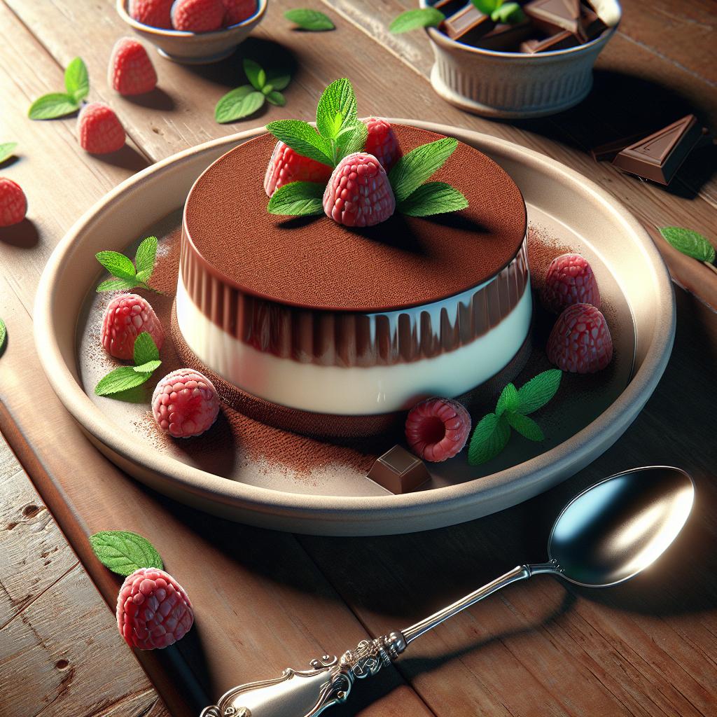 Tarta panna cotta al chocolate