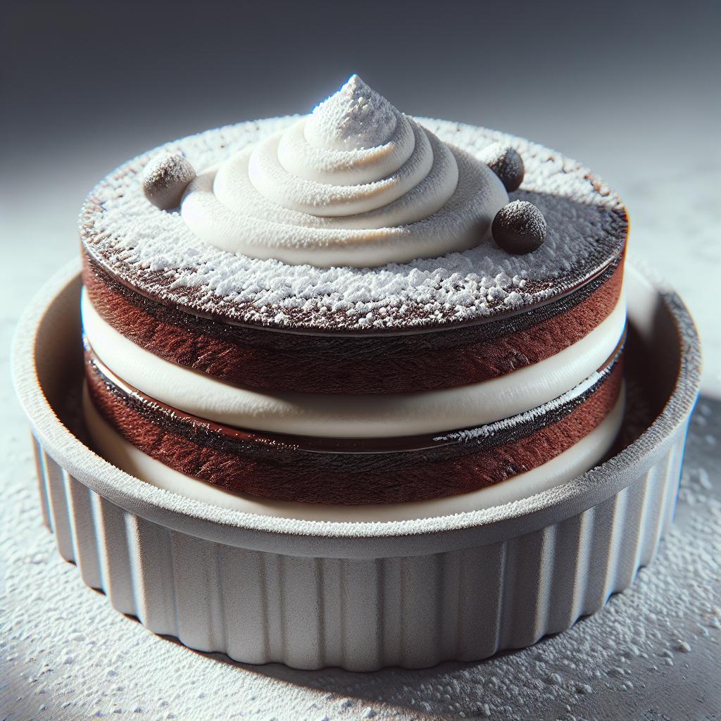 Torta paraíso al cacao con crema de nata