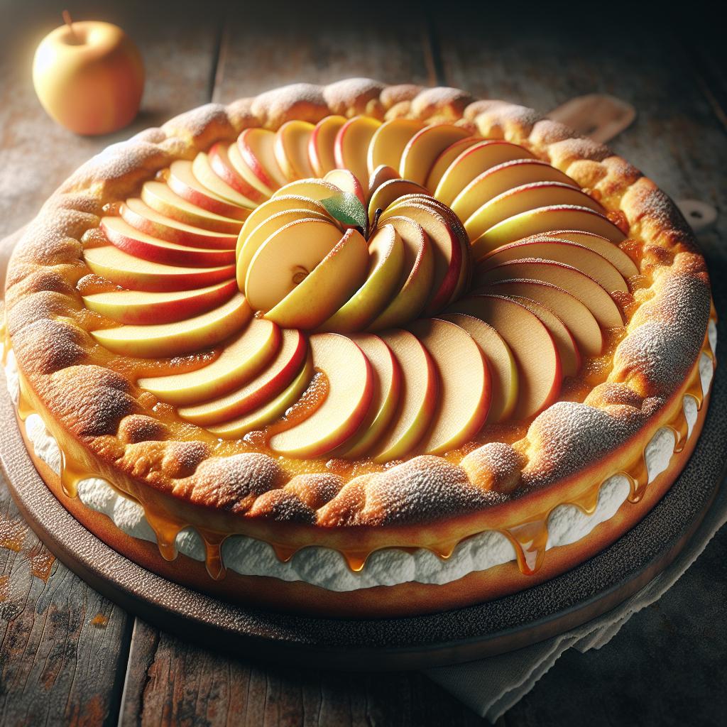 Tarta de ricotta y manzanas