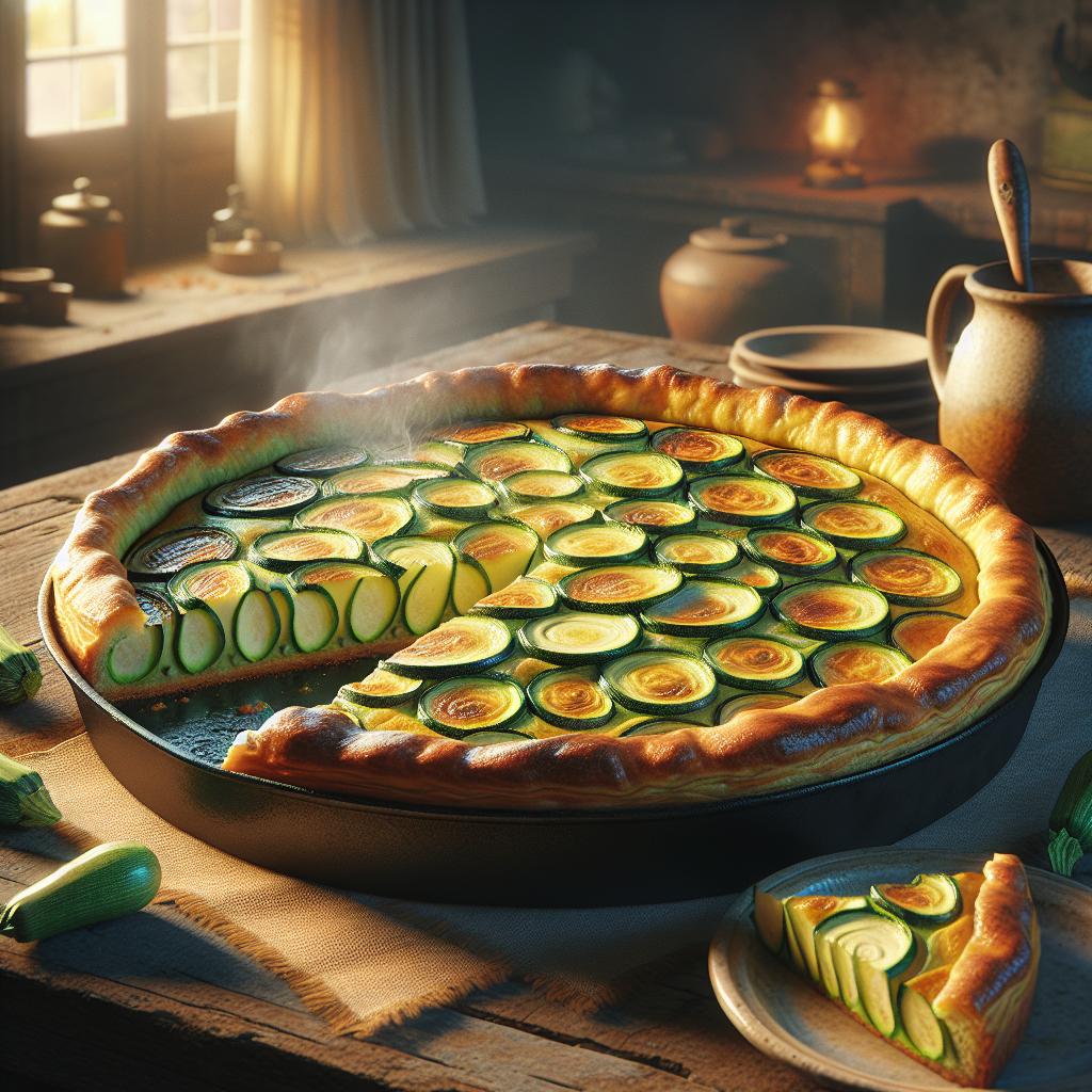 Tarta rústica de calabacines