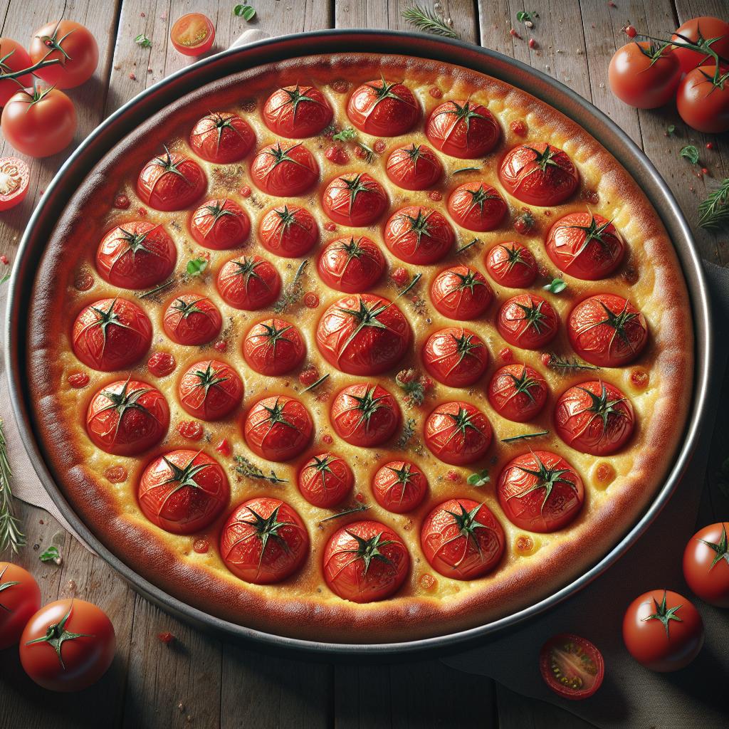 Tarta salada de tomatitos