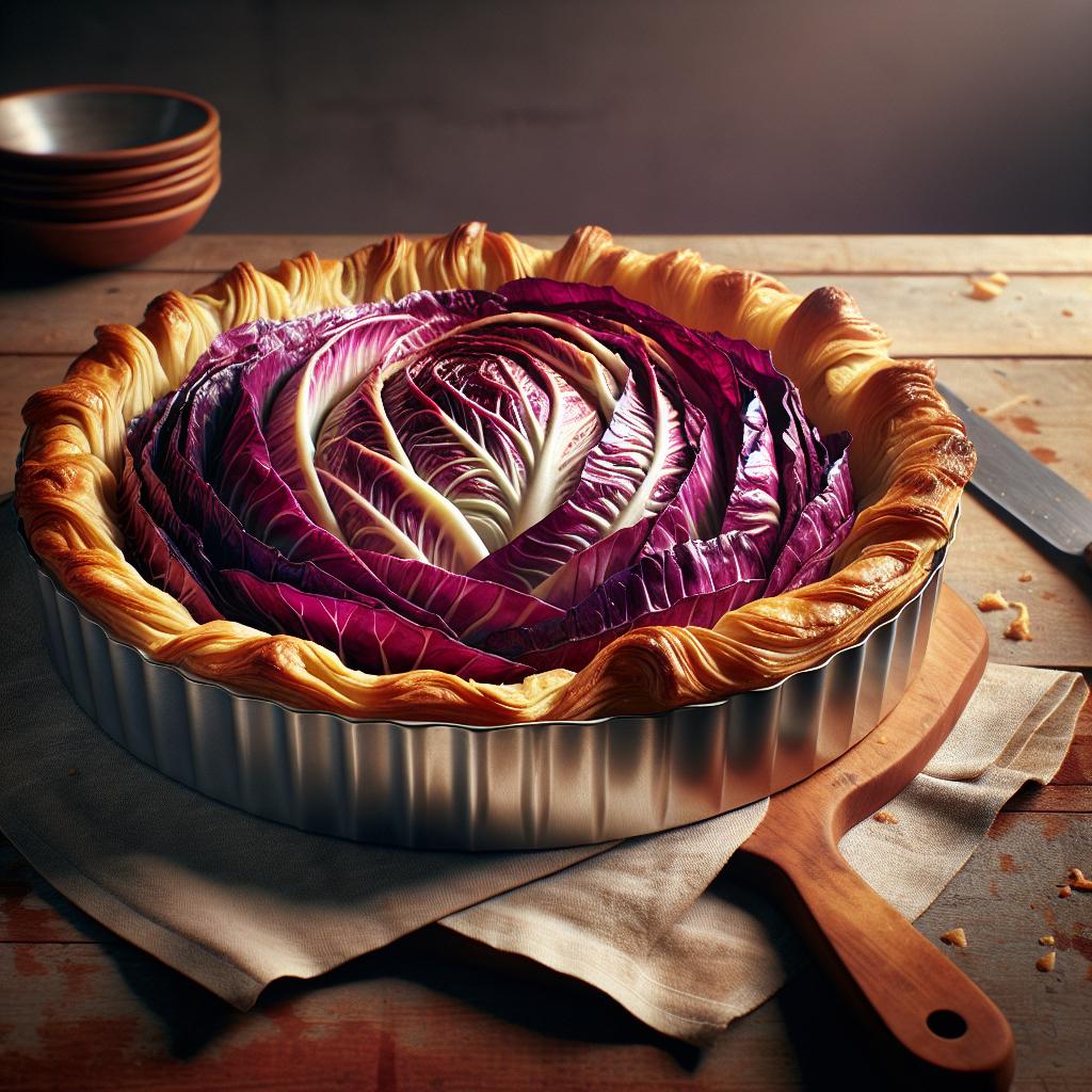 Tarta salada de radicchio de Chioggia