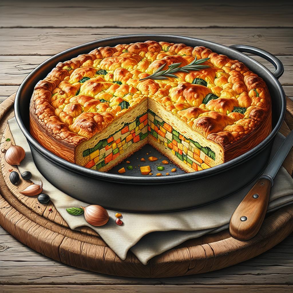 Tarta salada crujiente