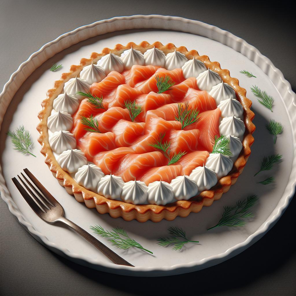 Tarta salada de ricotta y salmón