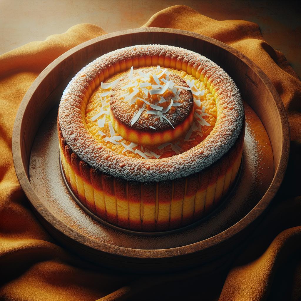 Tarta de sémola y coco