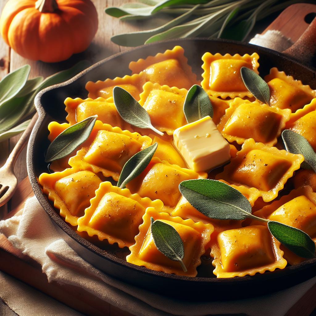 Tortelli de calabaza con mantequilla y salvia