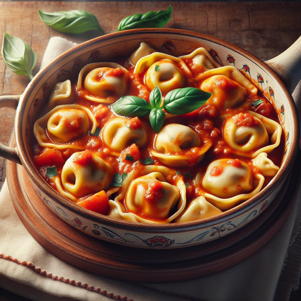 Tortellini con salsa
