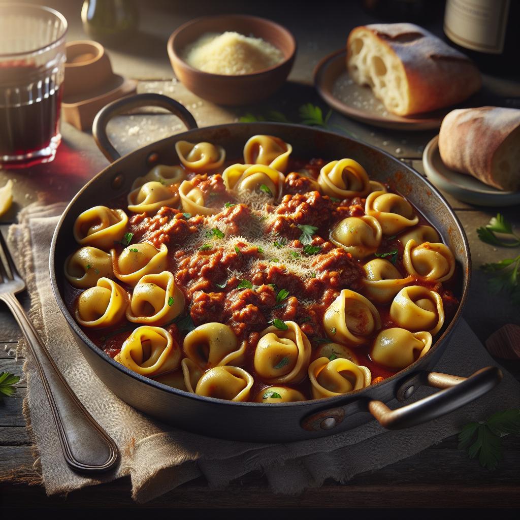 Tortellini a la boloñesa