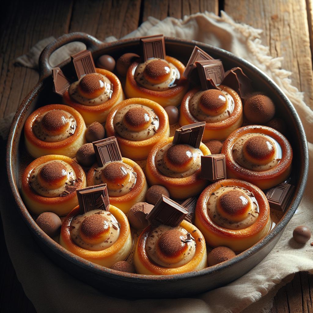Tortitas con crema de dos chocolates
