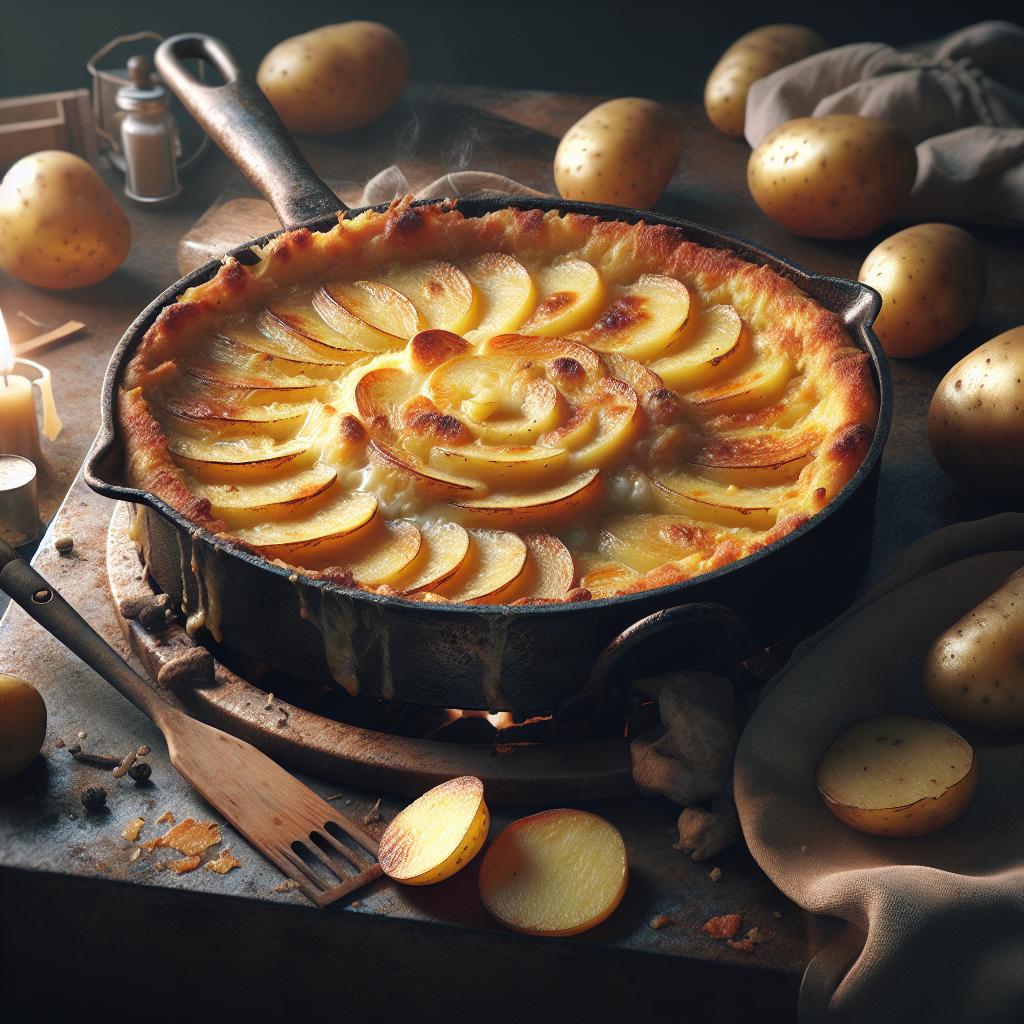 Tortino de patatas en sartén