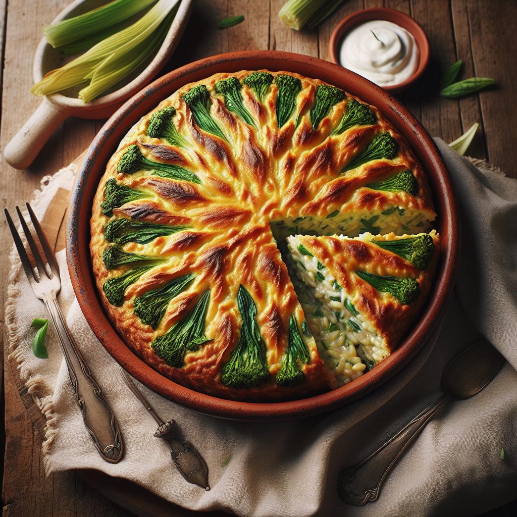 Pastel de arroz con achicoria