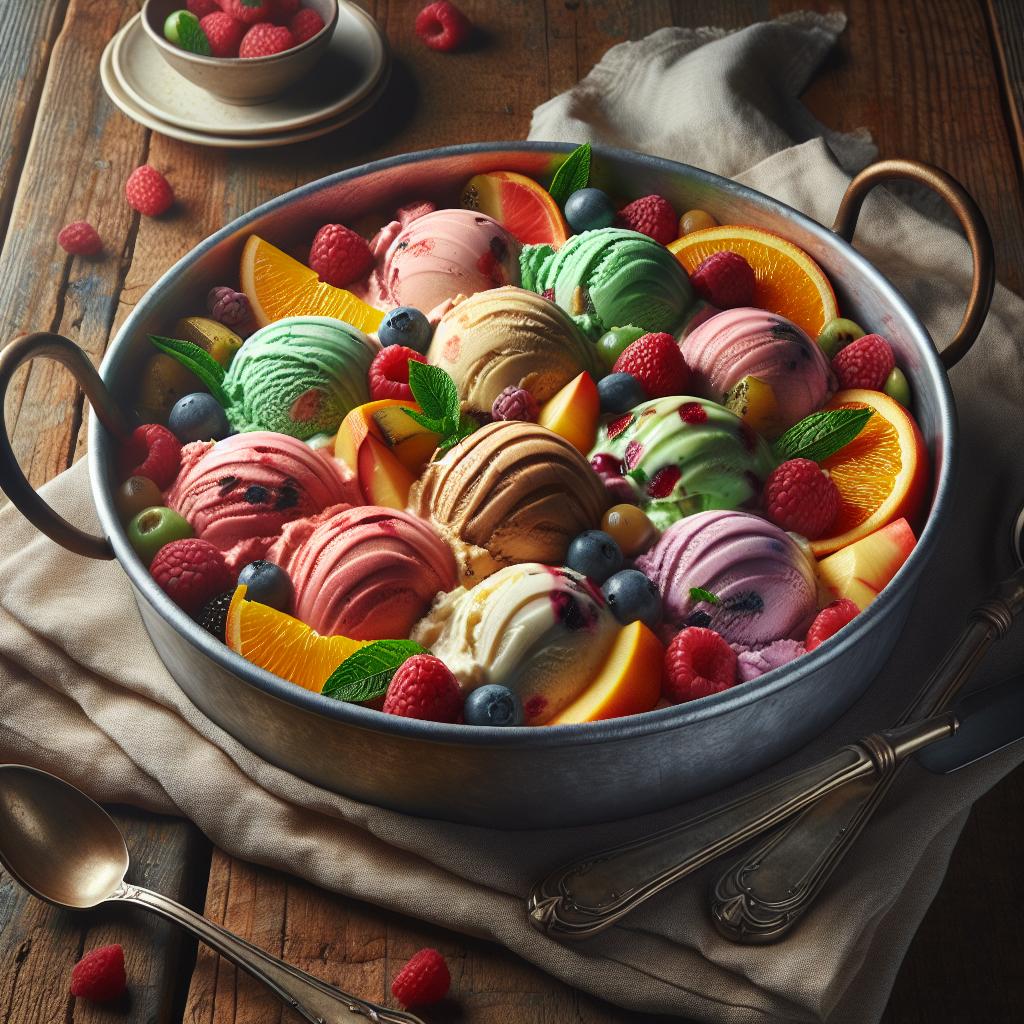 Tramezzini de helado de frutas