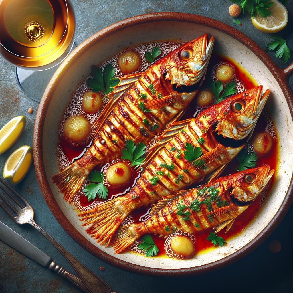 Salmonetes a la Vernaccia