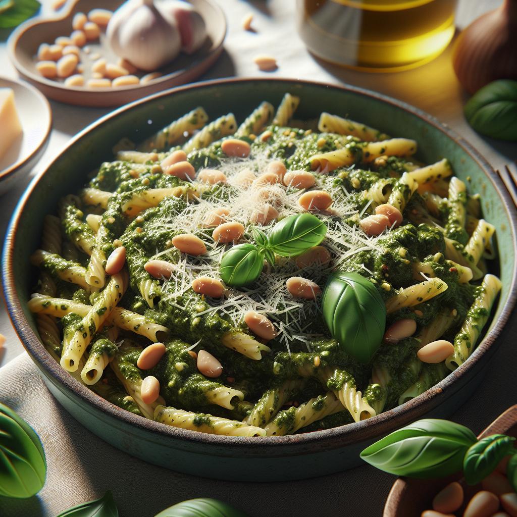 Trofie al pesto a la genovesa