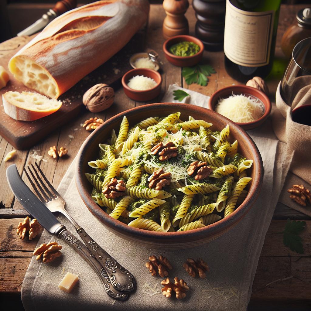 Trofie al Pesto de Nueces
