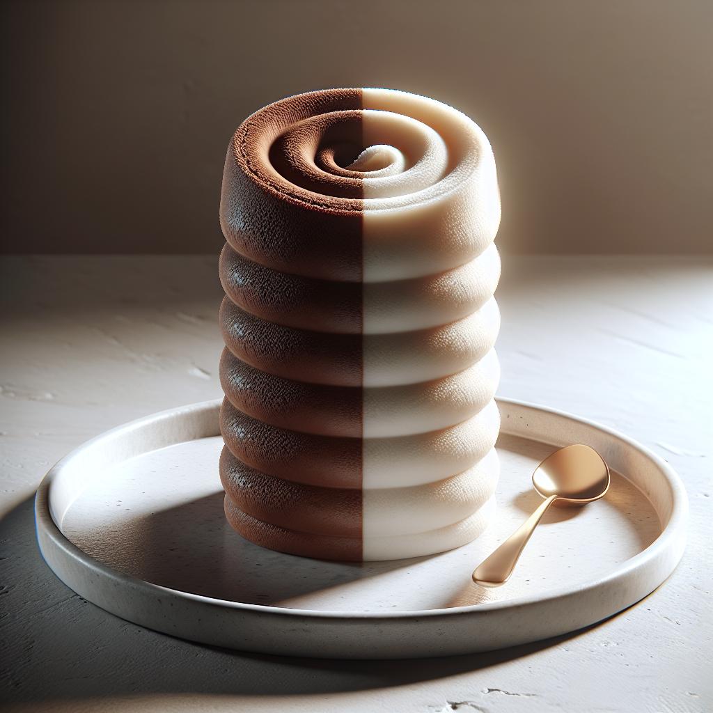 Tronco helado de chocolate y vainilla