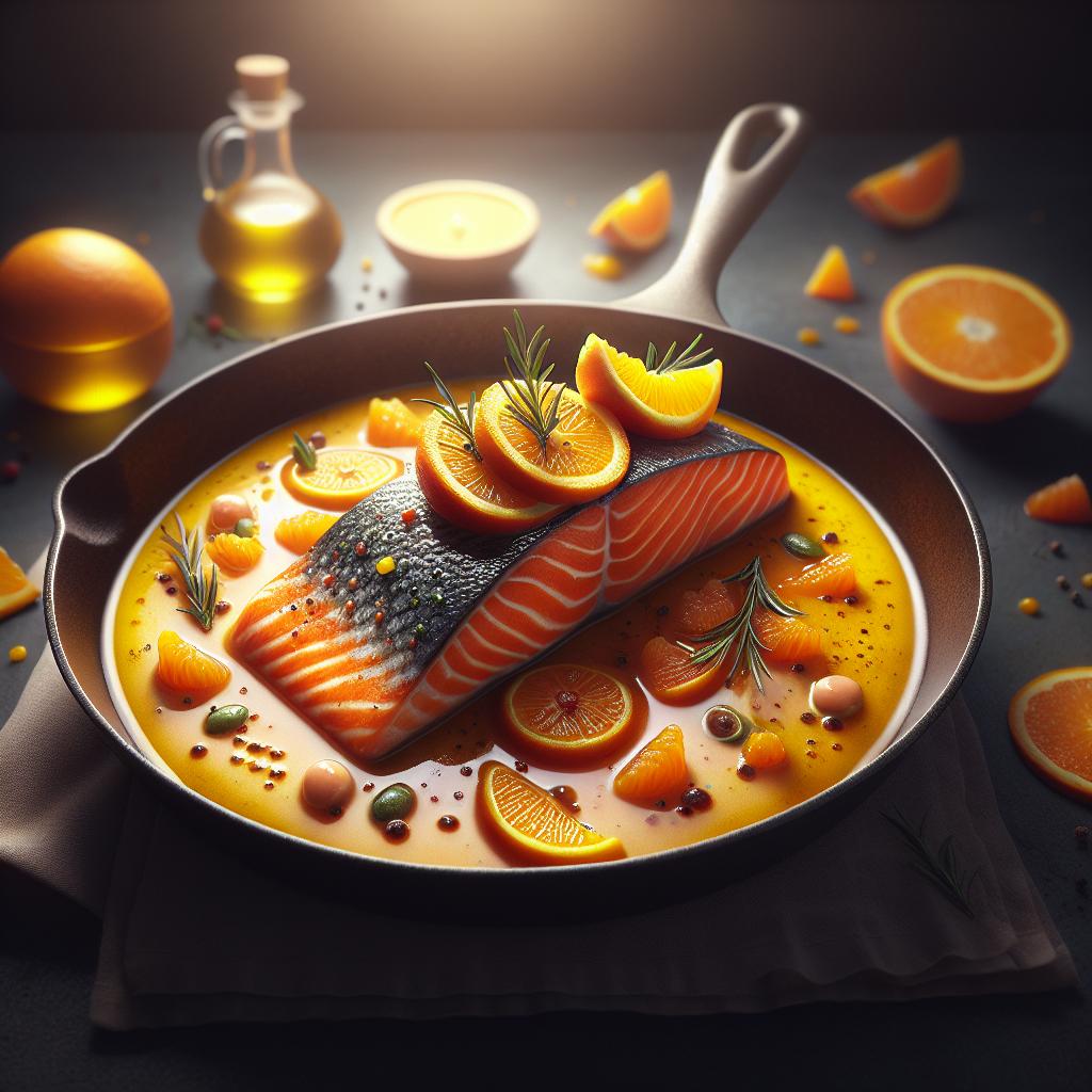 Trucha salmonada a la naranja