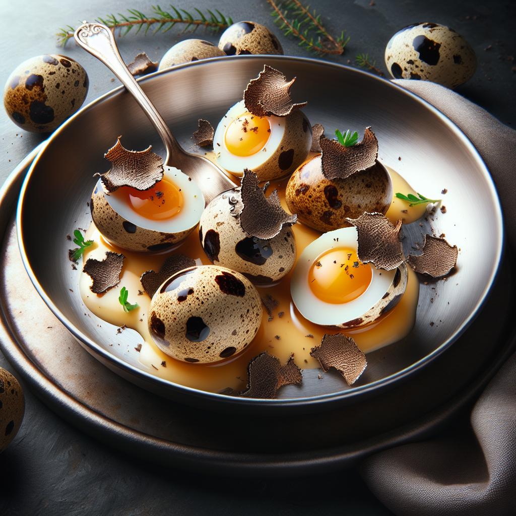 Huevos de codorniz al trufa