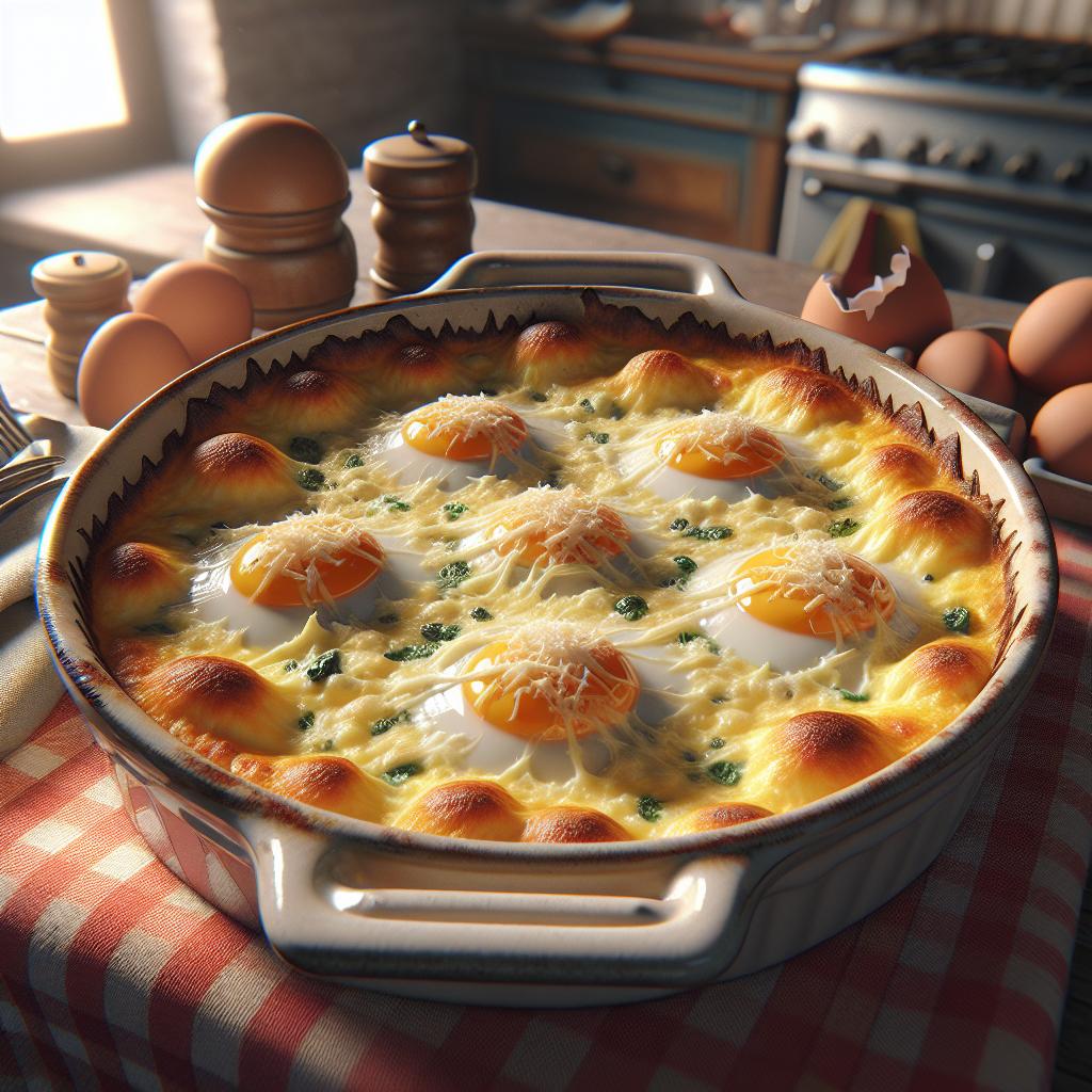 Huevos gratinados