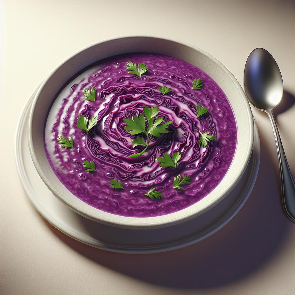 Crema de col morada