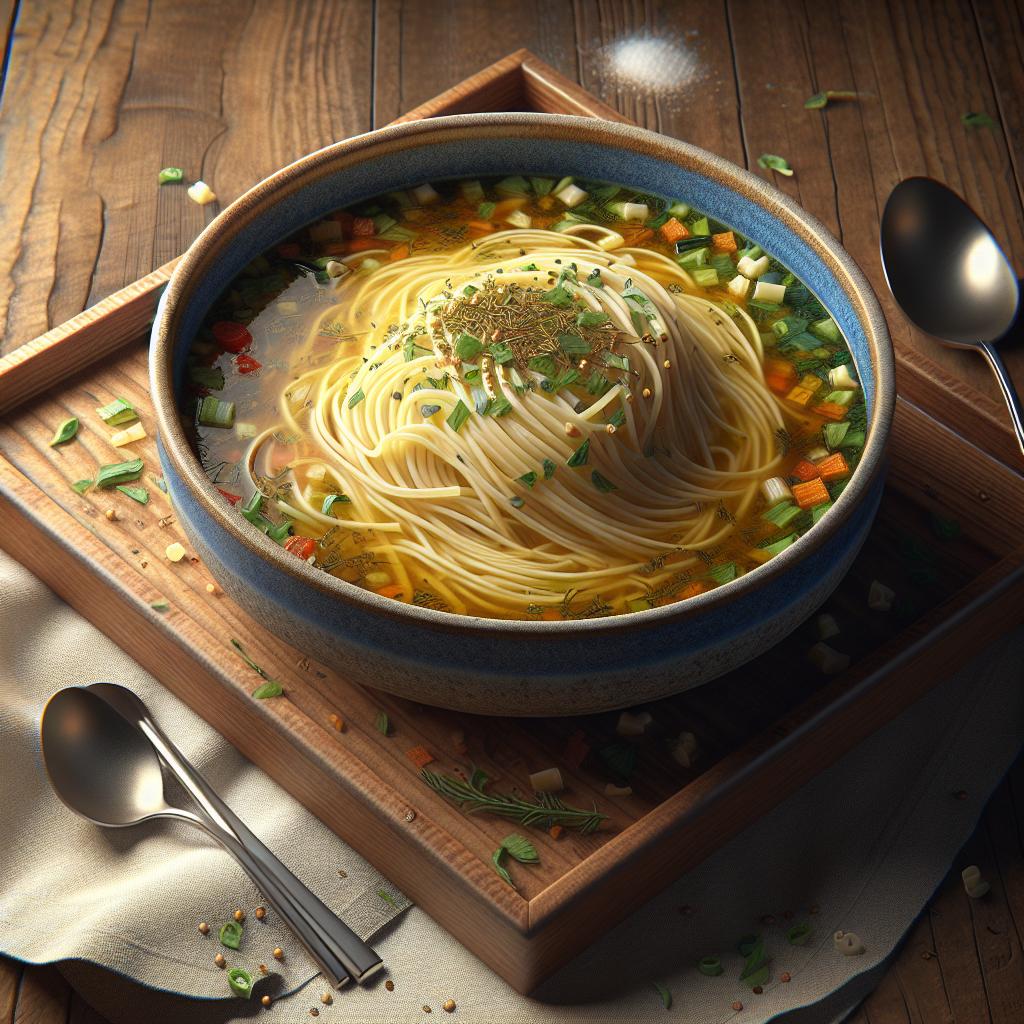 Vermicelli en sopa oriental