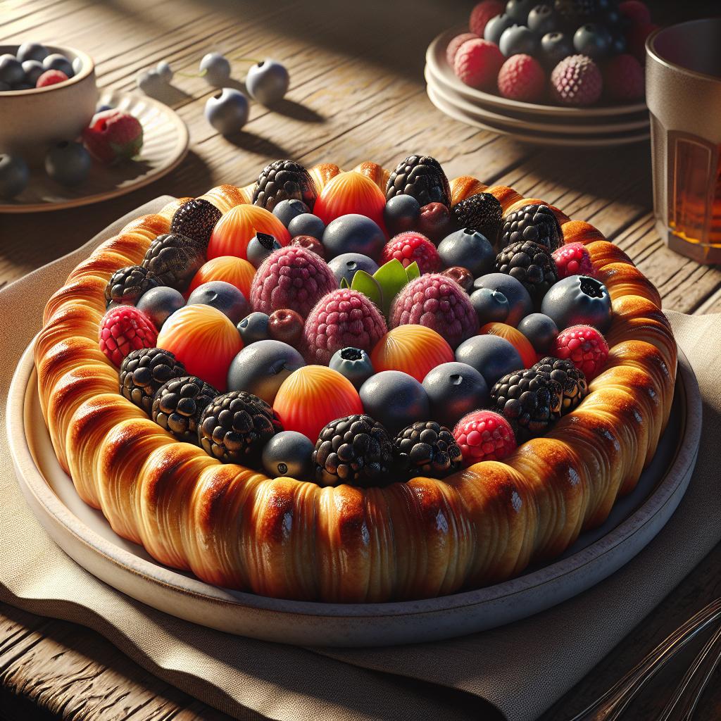 Vol au vent con frutos del bosque