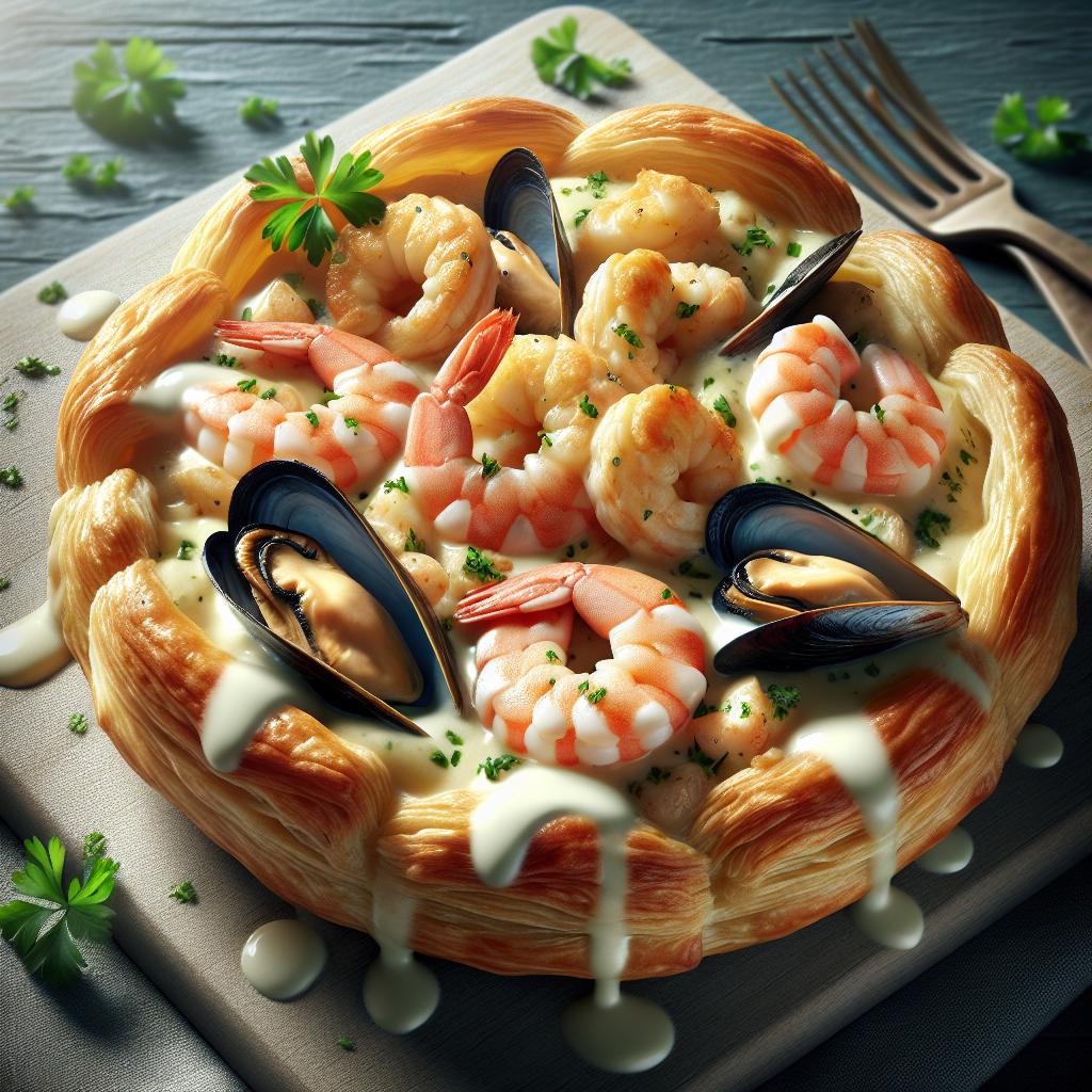 Vol au vent al sabor de mar