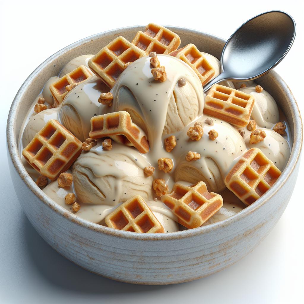 Gofres con helado