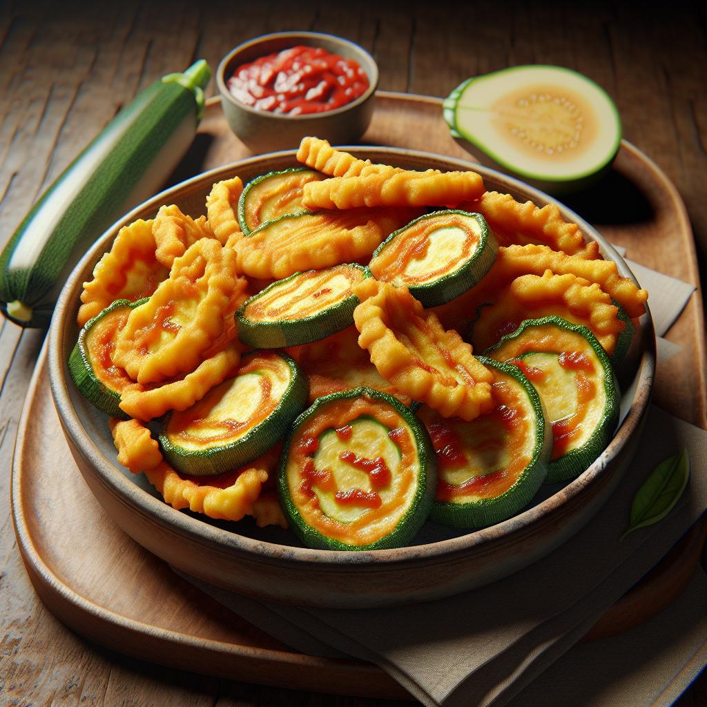Calabacines en tempura