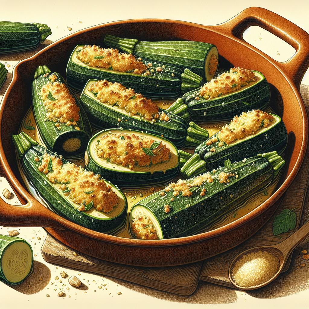 Calabacines rellenos a la ligur
