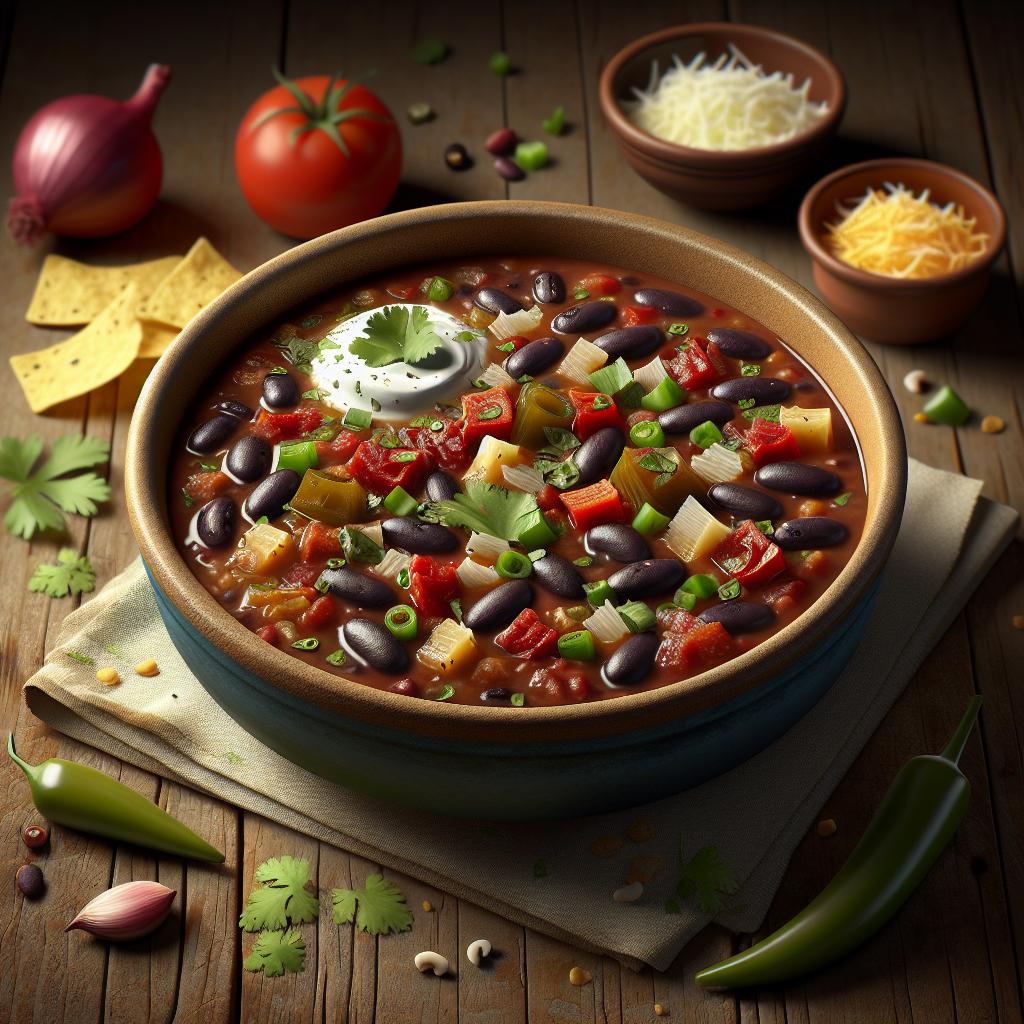 Sopa de frijoles negros mexicana