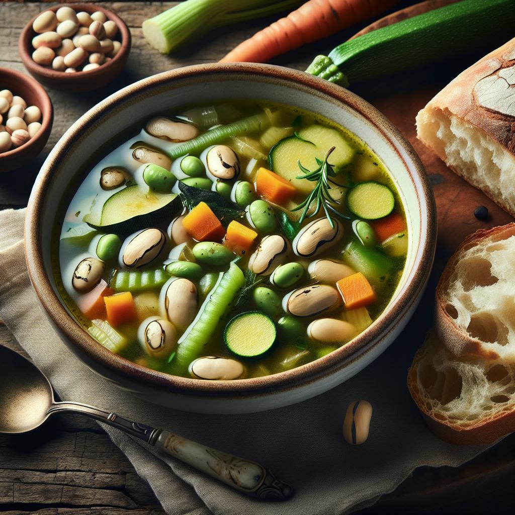 Sopa de habas y verduras