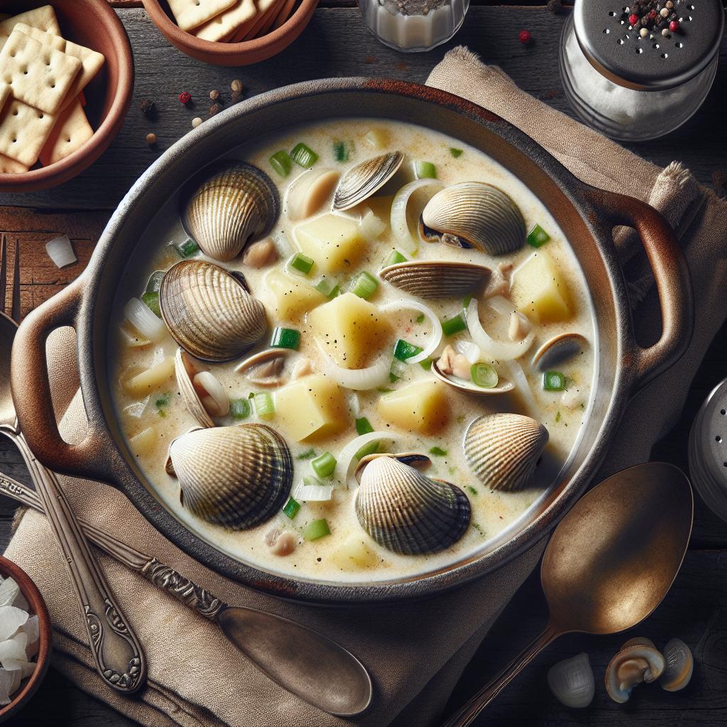 Sopa de almejas de Nueva Inglaterra