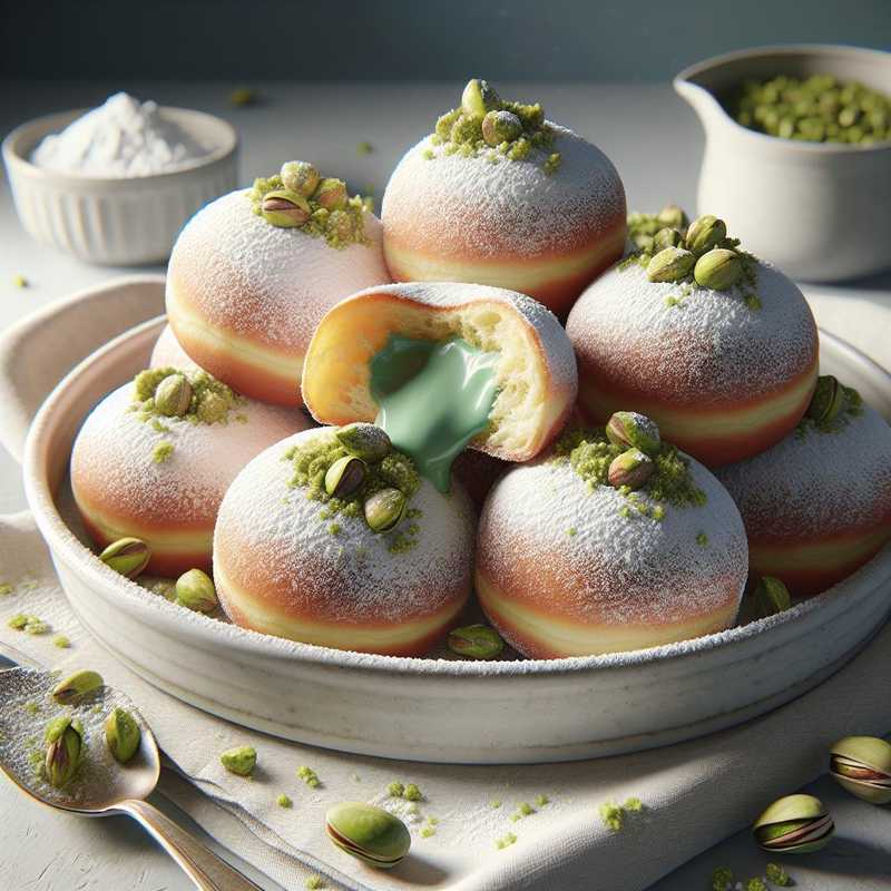 Pistachio Bomboloni