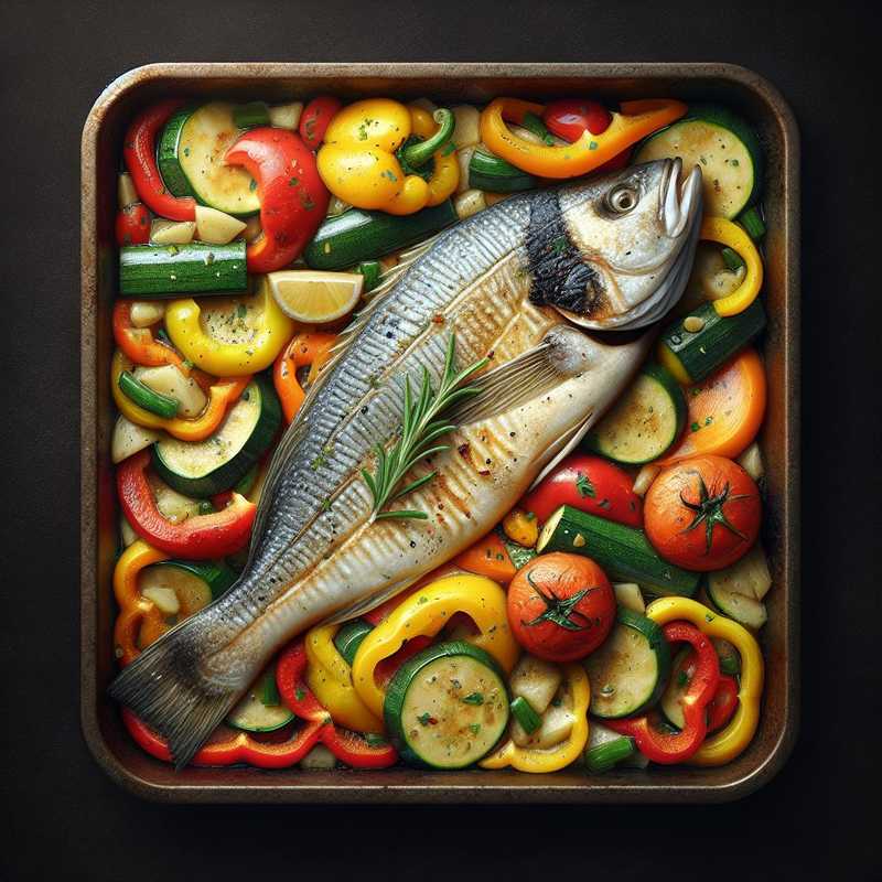 Sformato di branzino e verdure