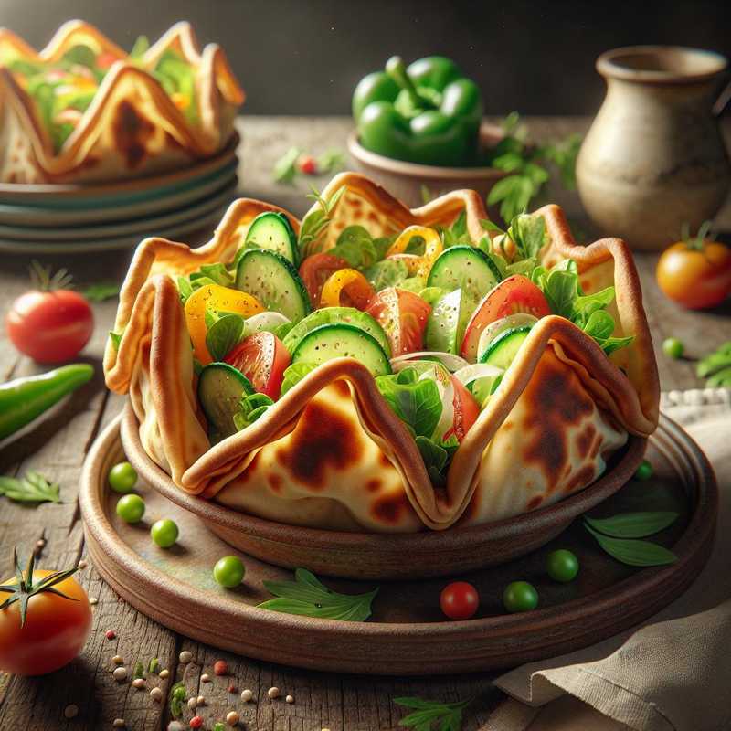 Piadina Baskets with Salad