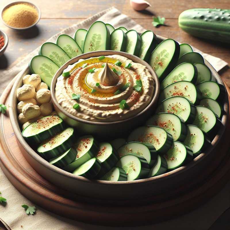 Cucumber and Hummus Finger Food