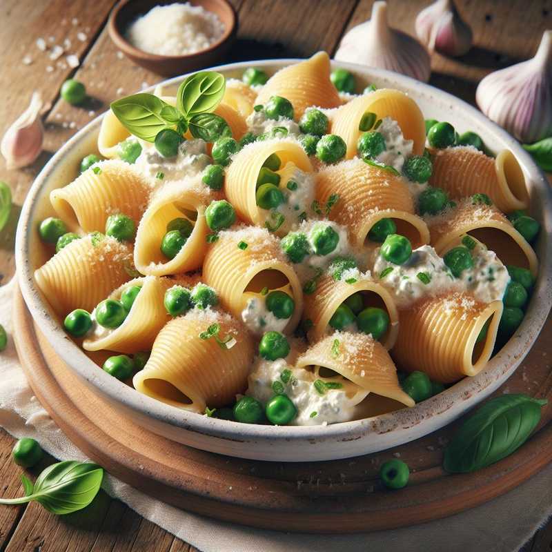 Conchiglioni Stuffed with Ricotta and Peas