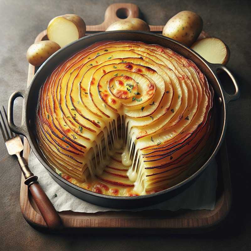 Potato and Smoked Scamorza Cheese Flan