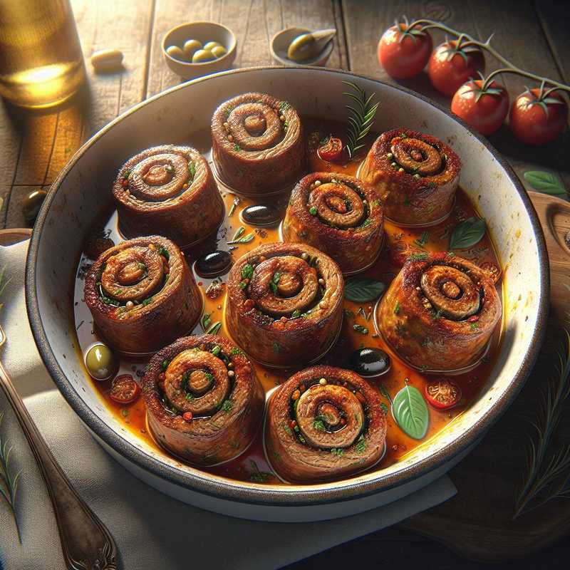 Garnished Beef Rolls